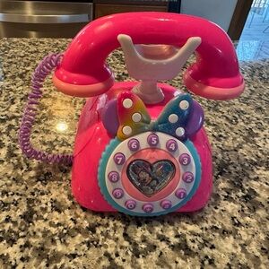 Disney Minnie Mouse Pink Toy Phone with Bow Design